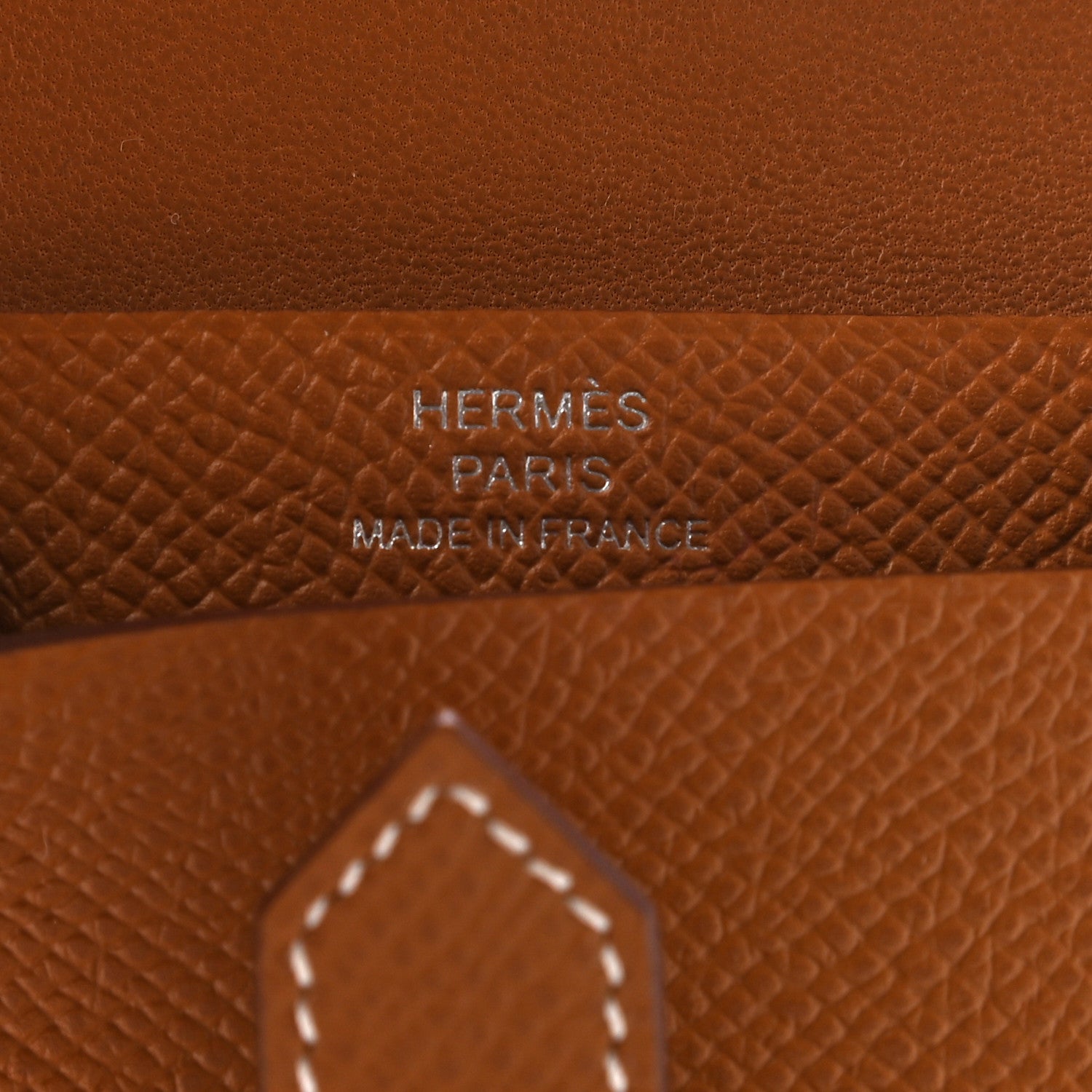 Hermes Epsom Bearn Card Holder Wallet Gold 6 of 7