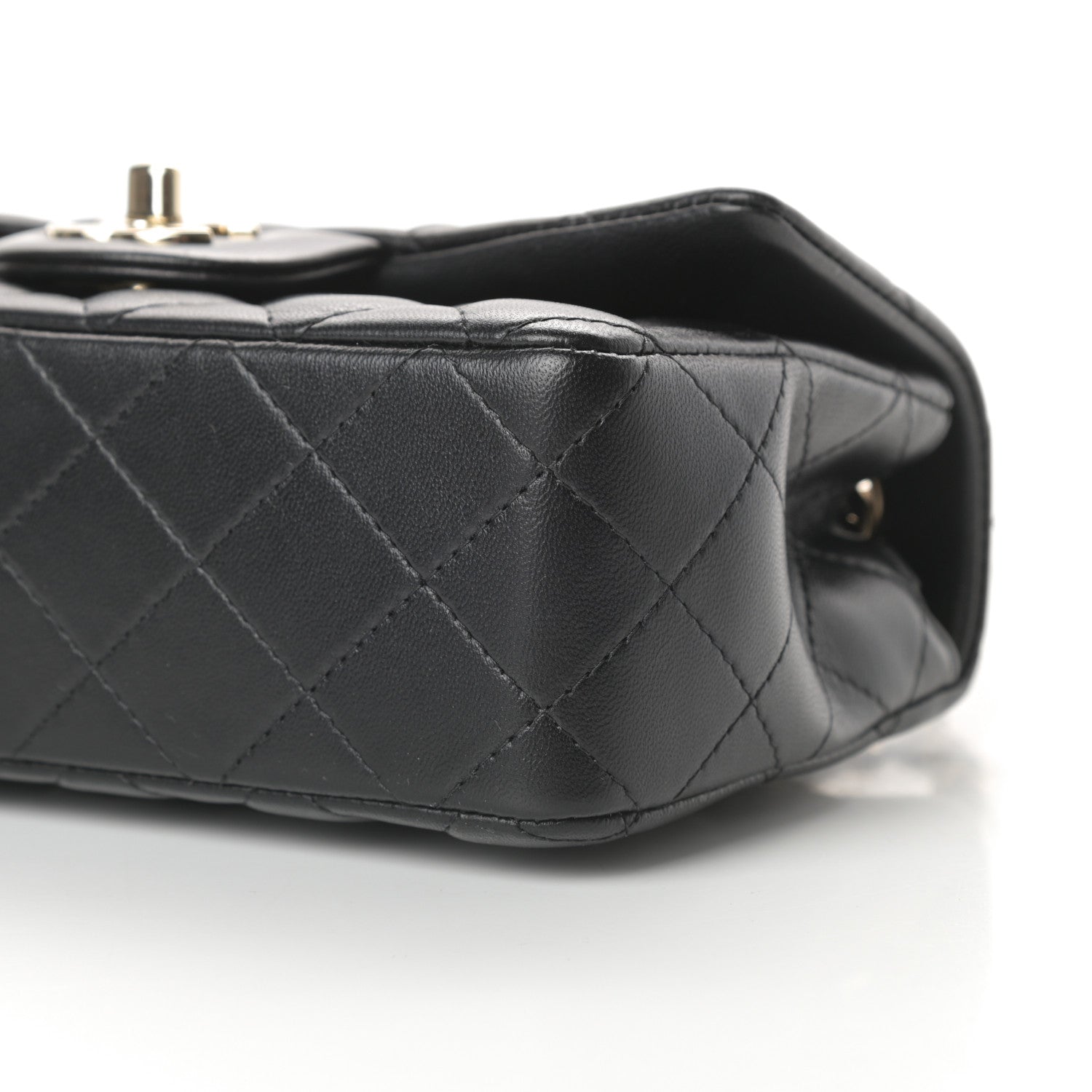 Chanel Lambskin Quilted Mini Rectangular Flap Black 11 of 12