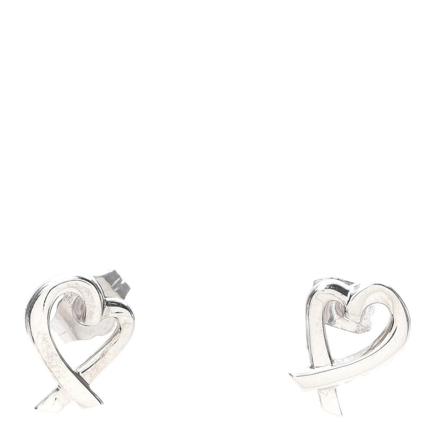 Sterling Silver Mini Paloma Picasso Loving Heart Earrings
