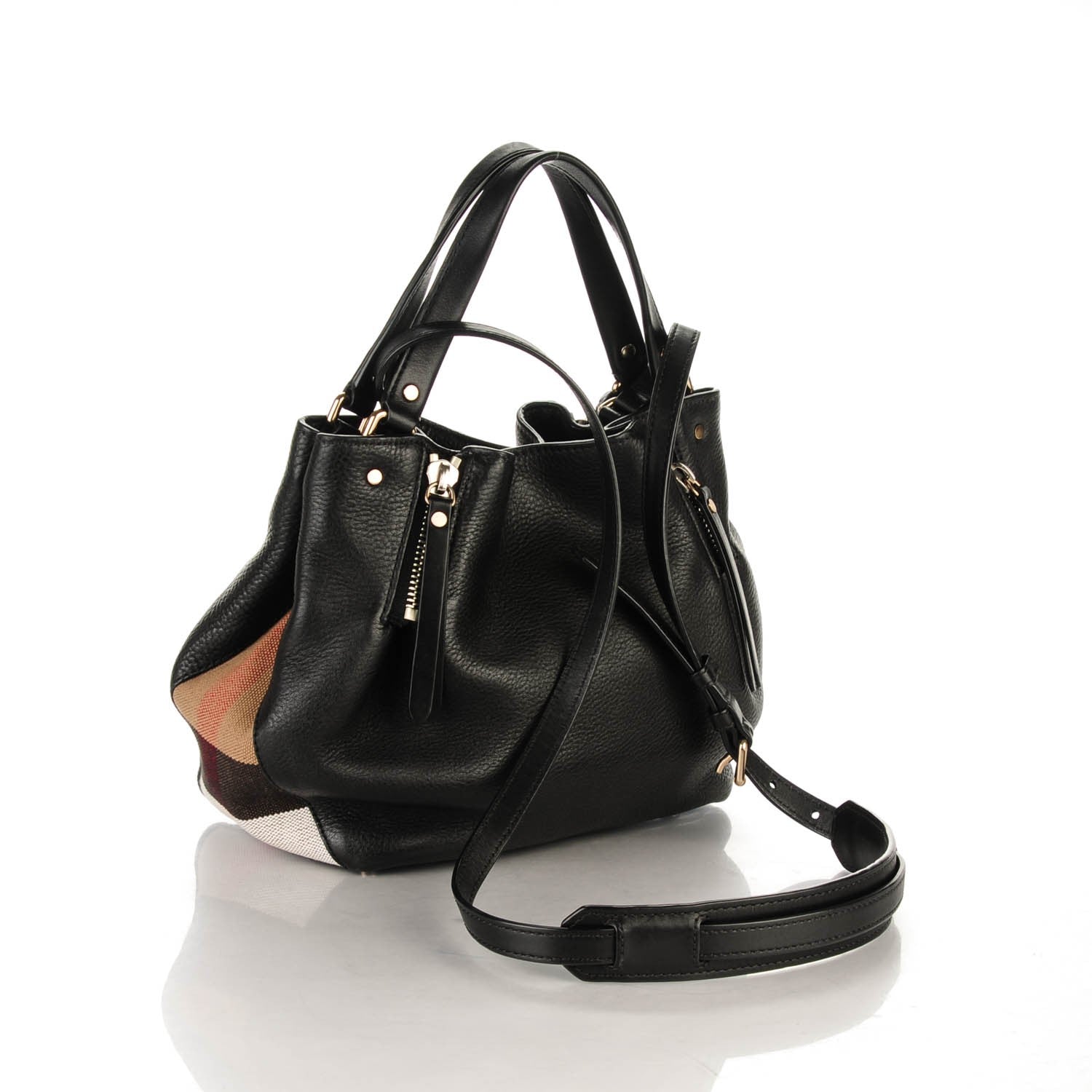 Burberry Calfskin Canvas Mega Check Small Maidstone Black 3 of 8