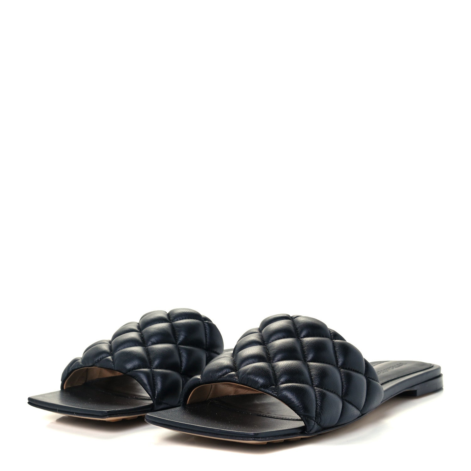 Bottega Veneta Nappa Matelasse Padded Flat Sandals 39 Black 2 of 9
