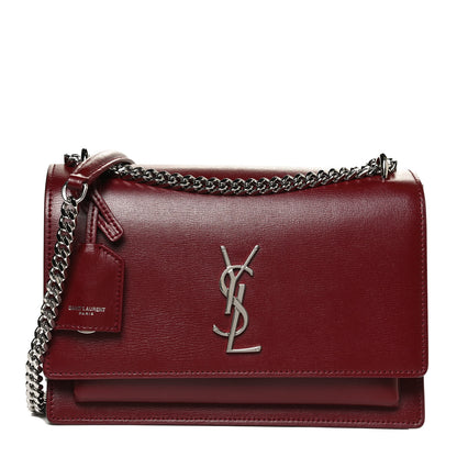 Saint Laurent Calfskin Medium Monogram Sunset Pallisandre 1 of 12