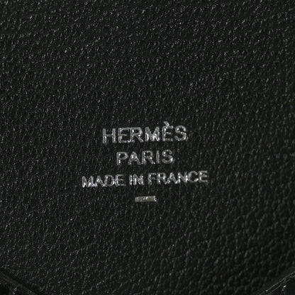 Hermes Lizard Calvi Card Case Black 7 of 7