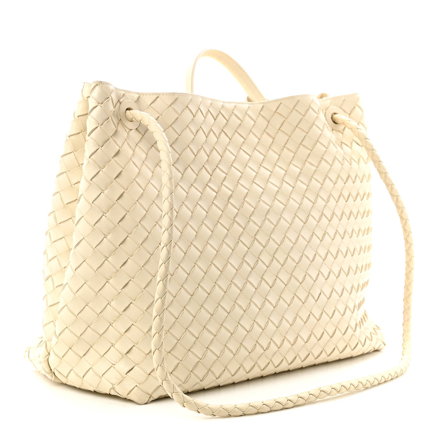 Bottega Veneta Nappa Intrecciato Large Andiamo Shoulder Bag Sea Salt 3 of 10