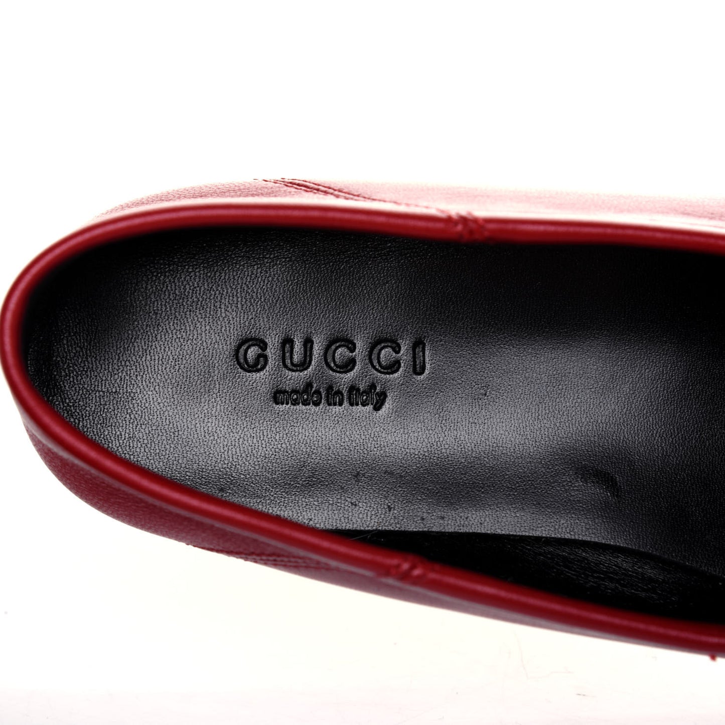 Lambskin Womens Brixton Horsebit Loafers 37.5 Hibiscus Red