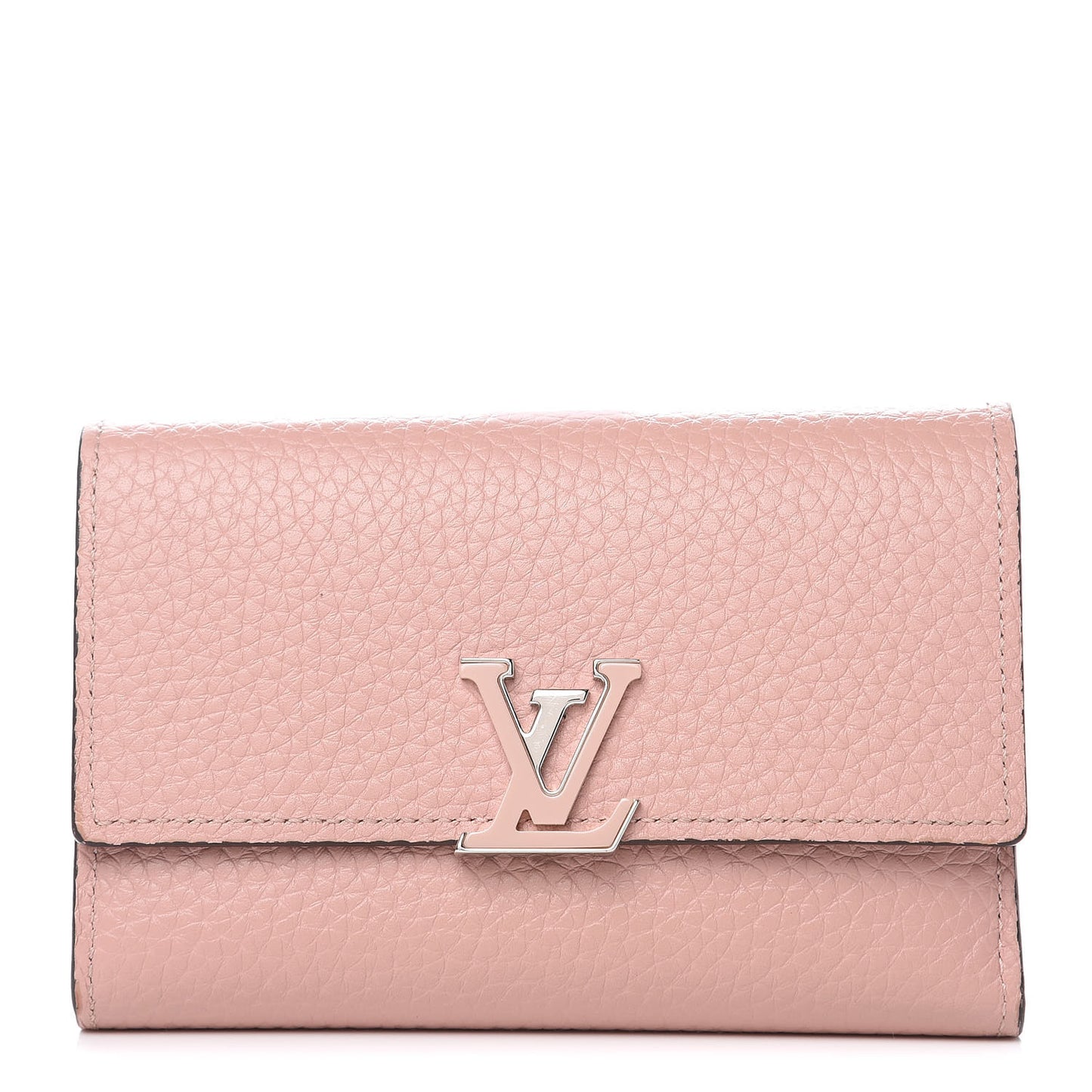 Taurillon Capucines Compact Wallet Magnolia