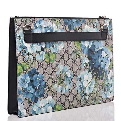 Gucci GG Supreme Monogram Blooms Messenger Blue 3 of 11