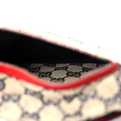Gucci GG Monogram Web Double Pocket Belt Bag Navy Red 7 of 11