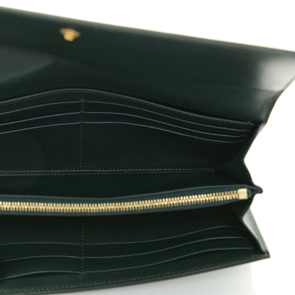 Celine Lambskin Large Flap Wallet Emerald 8 of 14