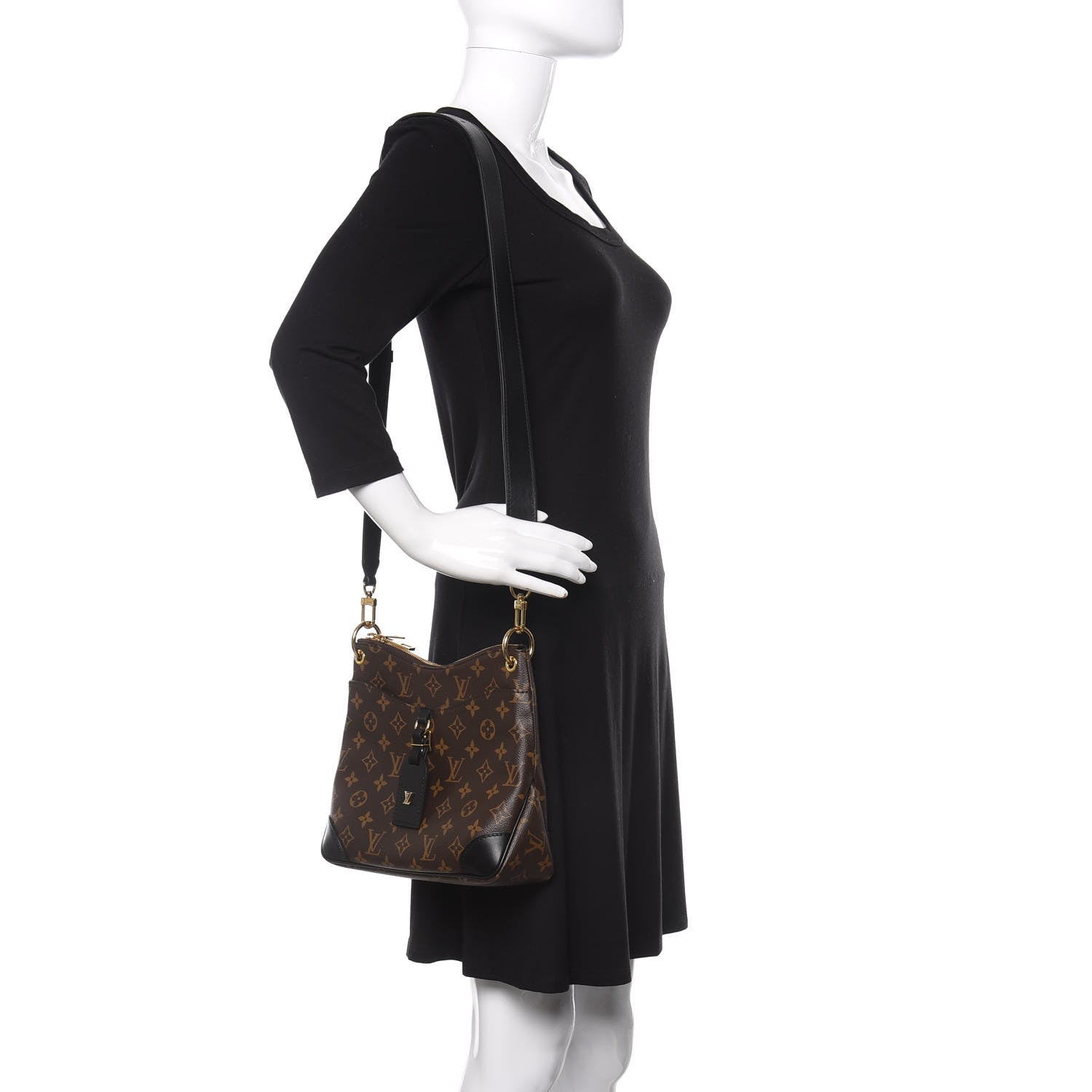 Louis Vuitton Monogram Odeon PM Black 2 of 9