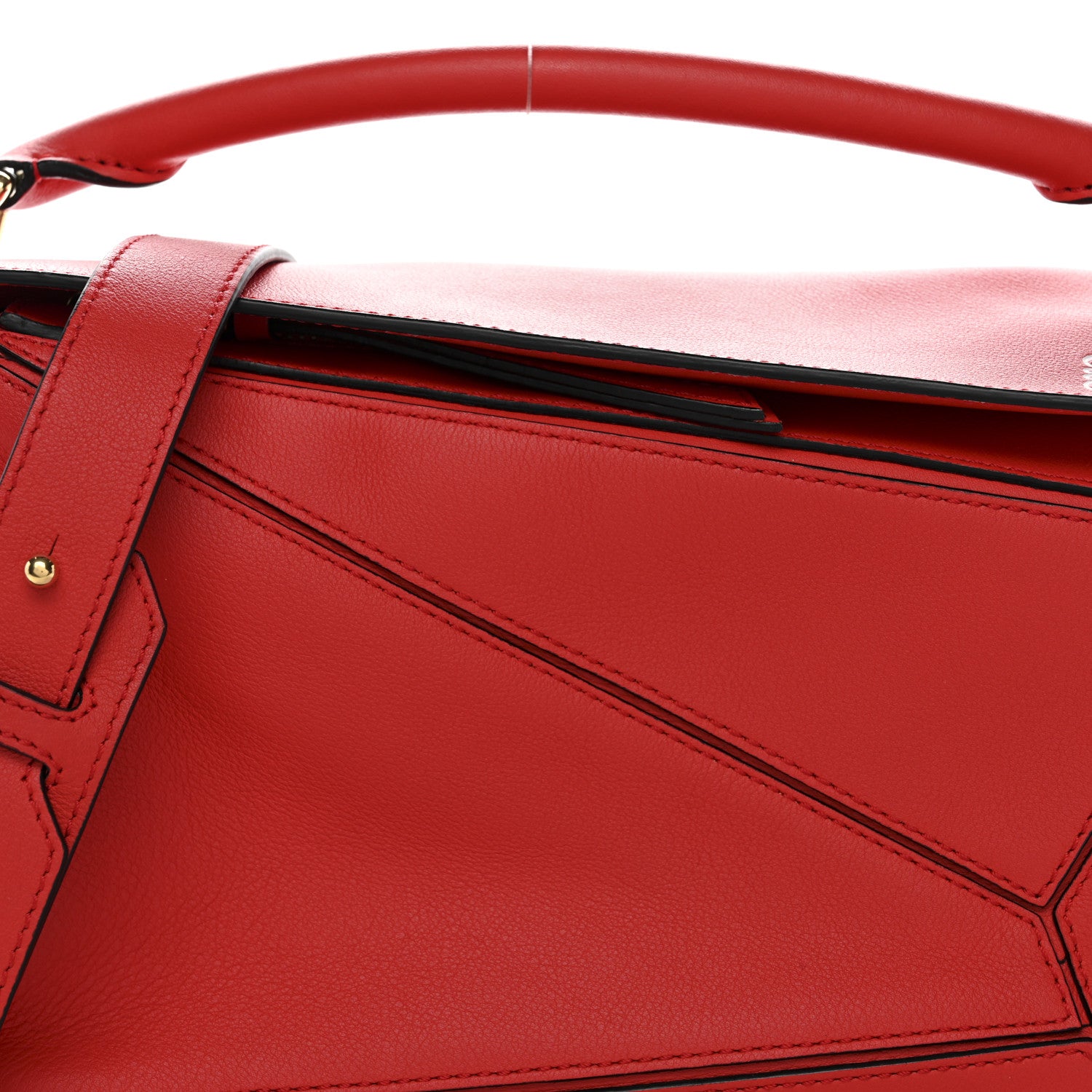 Loewe Calfskin Small Puzzle Bag Scarlet 8 of 10