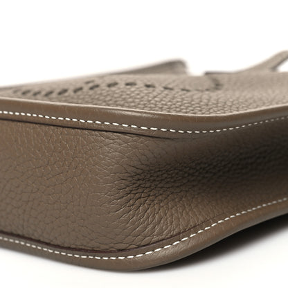 Hermes Taurillon Clemence Amazone Evelyne TPM Etoupe Bleu Indigo 10 of 11