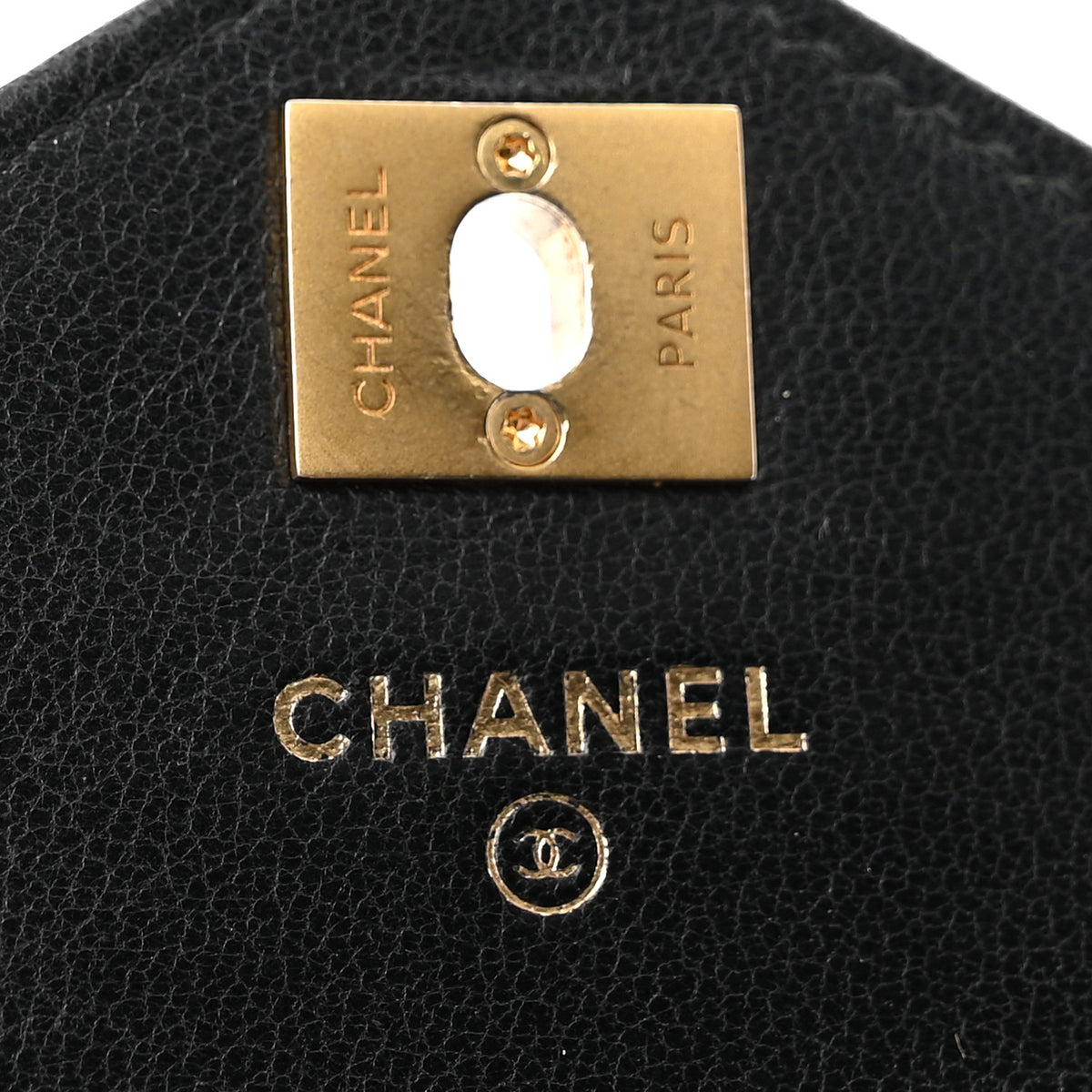 Chanel Lambskin Chevron Quilted Wallet On Chain WOC Black 6 of 13