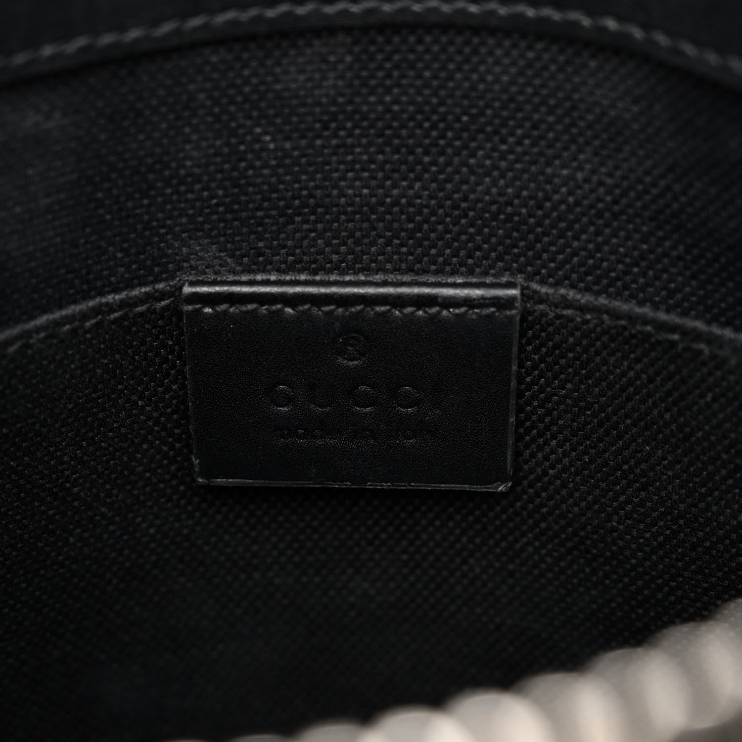 Gucci GG Supreme Monogram Web Small Flat Messenger Bag Black Grey 6 of 10