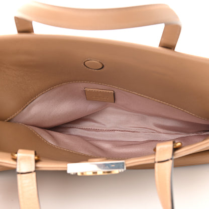 Gucci Lambskin Small Linea Matisse Top Handle Bag Natural Tan 5 of 11