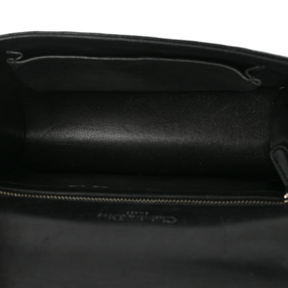 Christian Dior Calfskin Crocodile Embossed Small Diorama Flap Bag Black 5 of 20