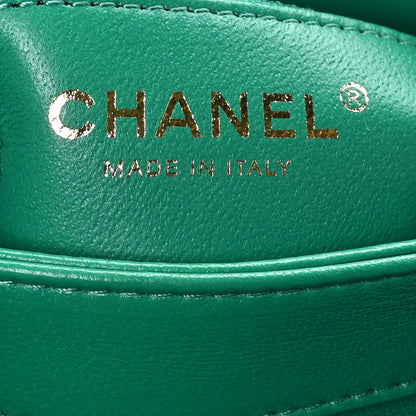 Chanel Lambskin Quilted Small Trendy CC Flap Dual Handle Bag Green 6 of 10