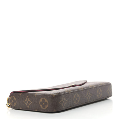 Louis Vuitton Monogram Pochette Felicie Chain Wallet Fuchsia 4 of 12