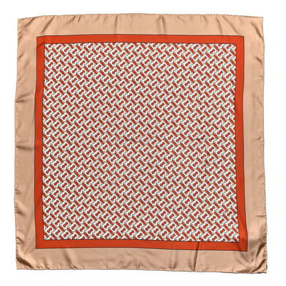 Burberry Silk Monogrammed TB Print Square Scarf Vermillion 1 of 4