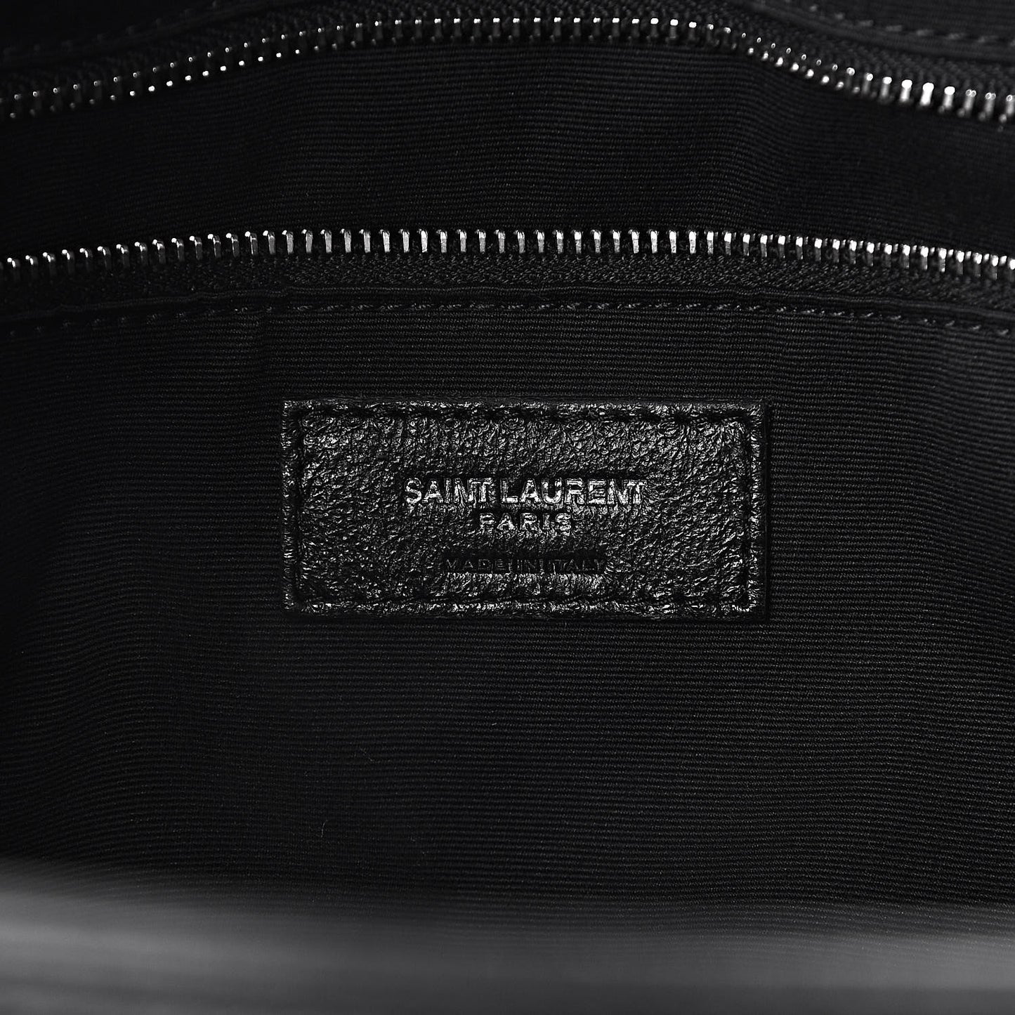 Calfskin Y Quilted Monogram Large Loulou Shopper Black