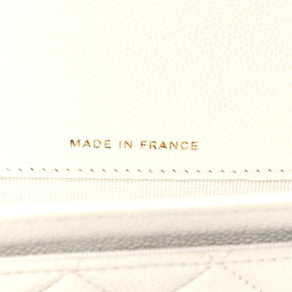 Chanel Caviar Quilted Flap Card Holder Wallet White 7 of 11