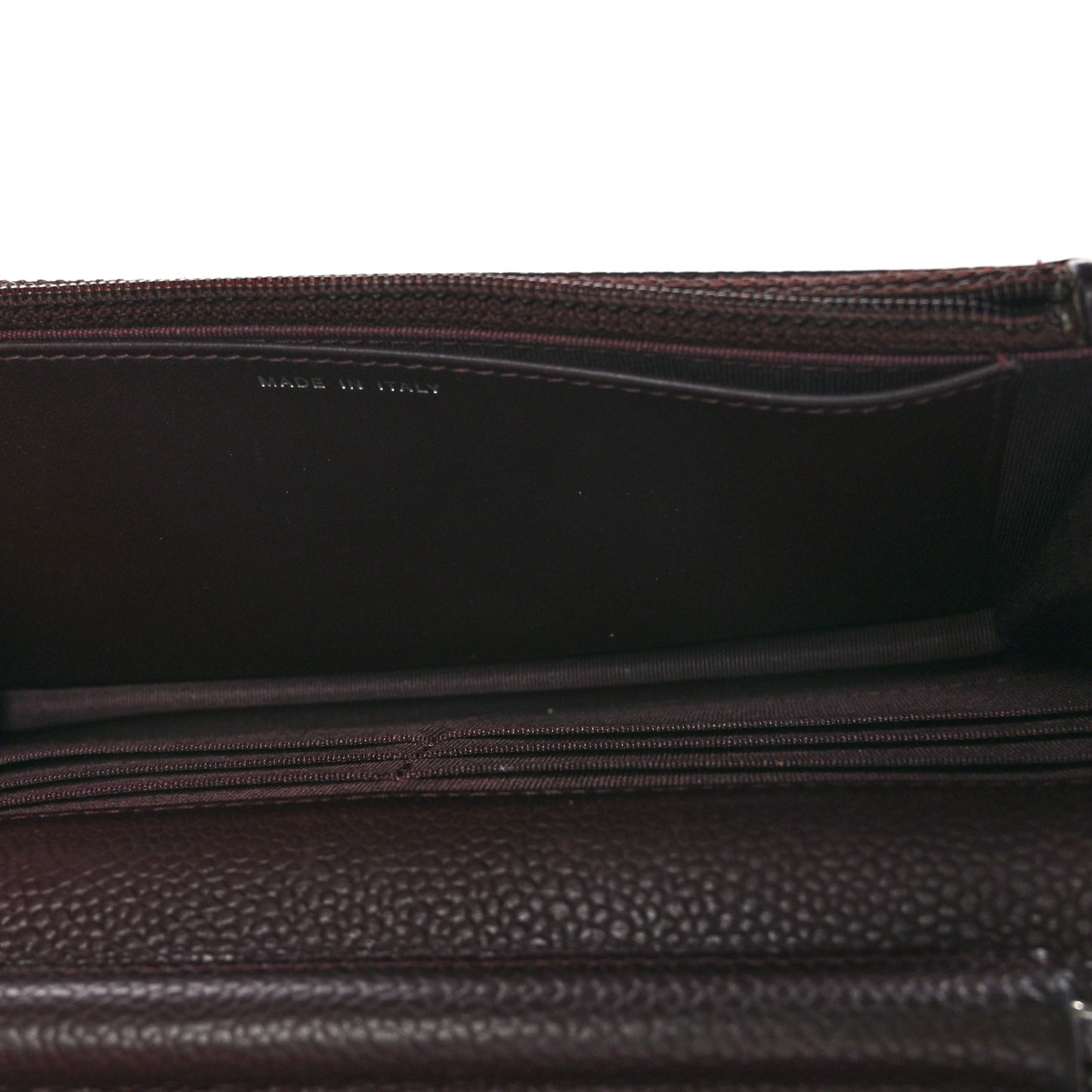Caviar Quilted Wallet on Chain WOC Burgundy