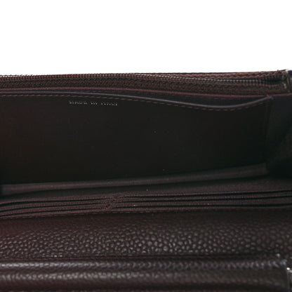 Chanel Caviar Quilted Wallet on Chain WOC Burgundy 5 of 14