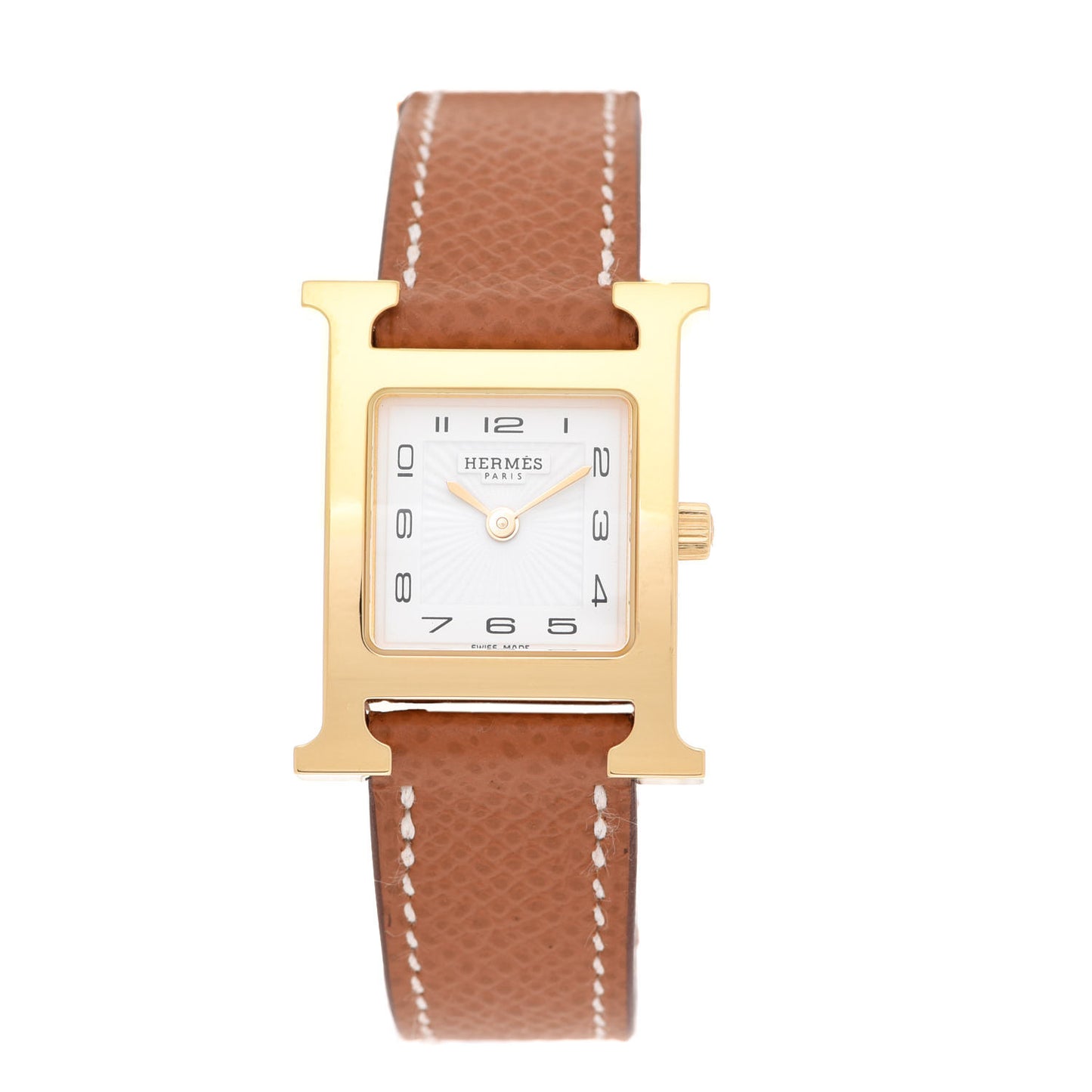 Stainless Steel Epsom 21mm Heure H Hour Quartz Watch Gold