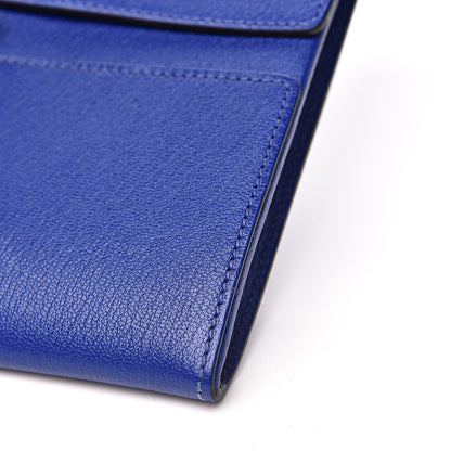 Hermes Chevre Mysore Cinhetic Clutch Bleu Electrique 9 of 12