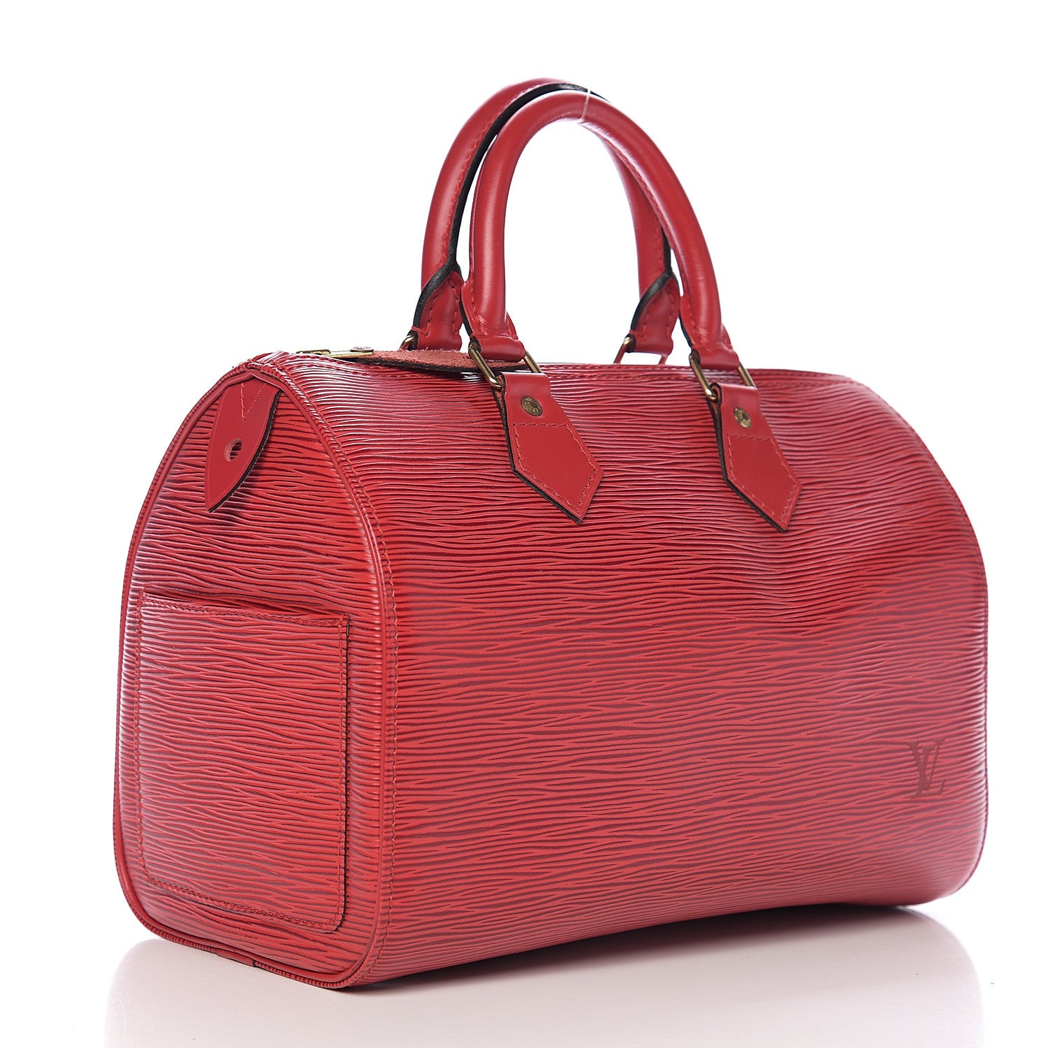 Louis Vuitton Epi Speedy 25 Castillan Red 2 of 12