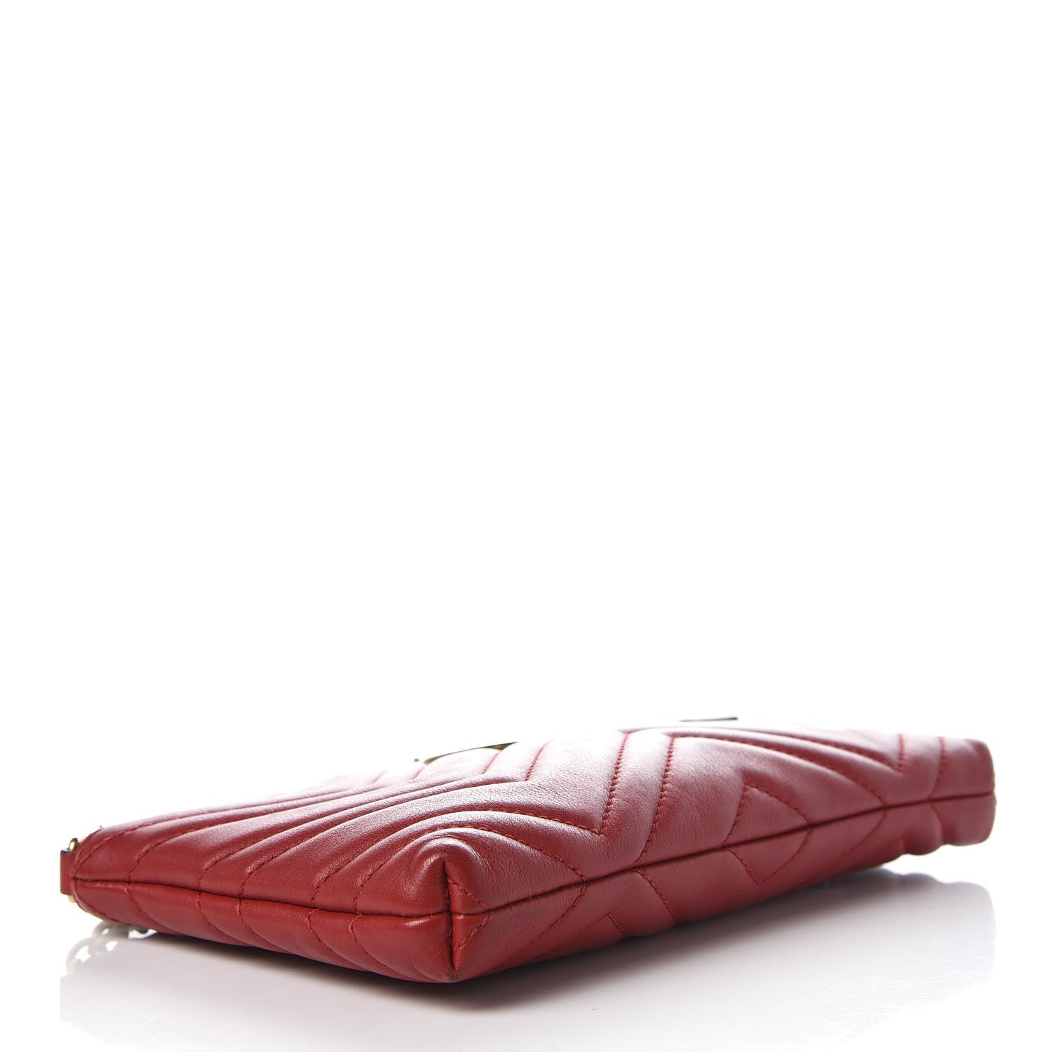 Gucci Calfskin Matelasse Mini GG Marmont Chain Bag Hibiscus Red 4 of 7