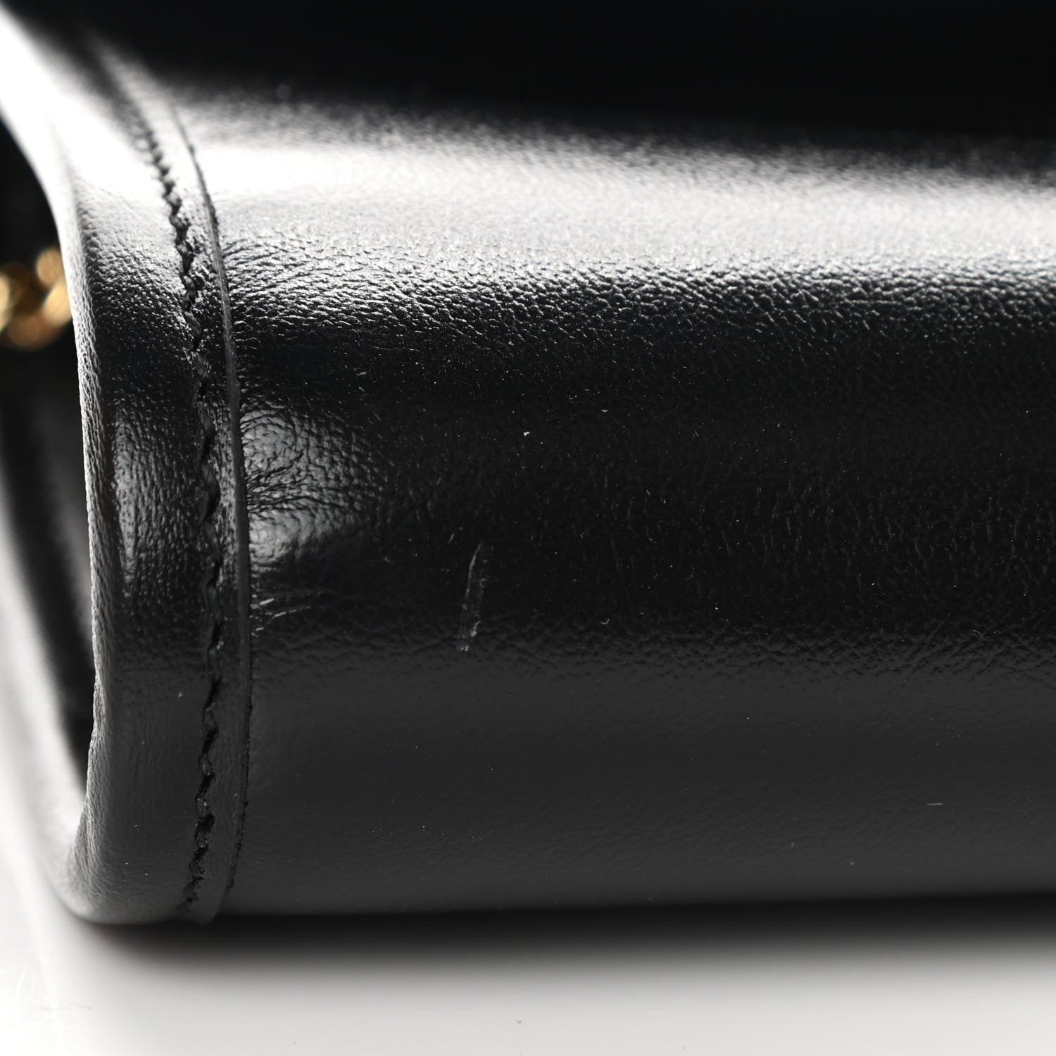 Gucci Textured Calfskin Web Mini Rajah Slim Flap Shoulder Bag Black 10 of 10