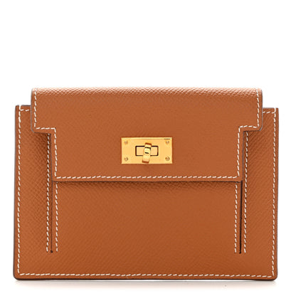 Hermes Epsom Kelly Pocket Compact Wallet Gold 1 of 8