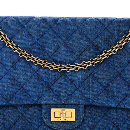 Chanel Denim Quilted 2.55 Reissue 226 Double Flap Blue 8 of 13