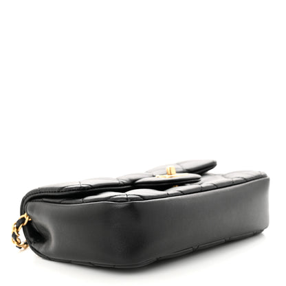 Chanel Lambskin Quilted Mini Heart Charms Flap Black 4 of 10