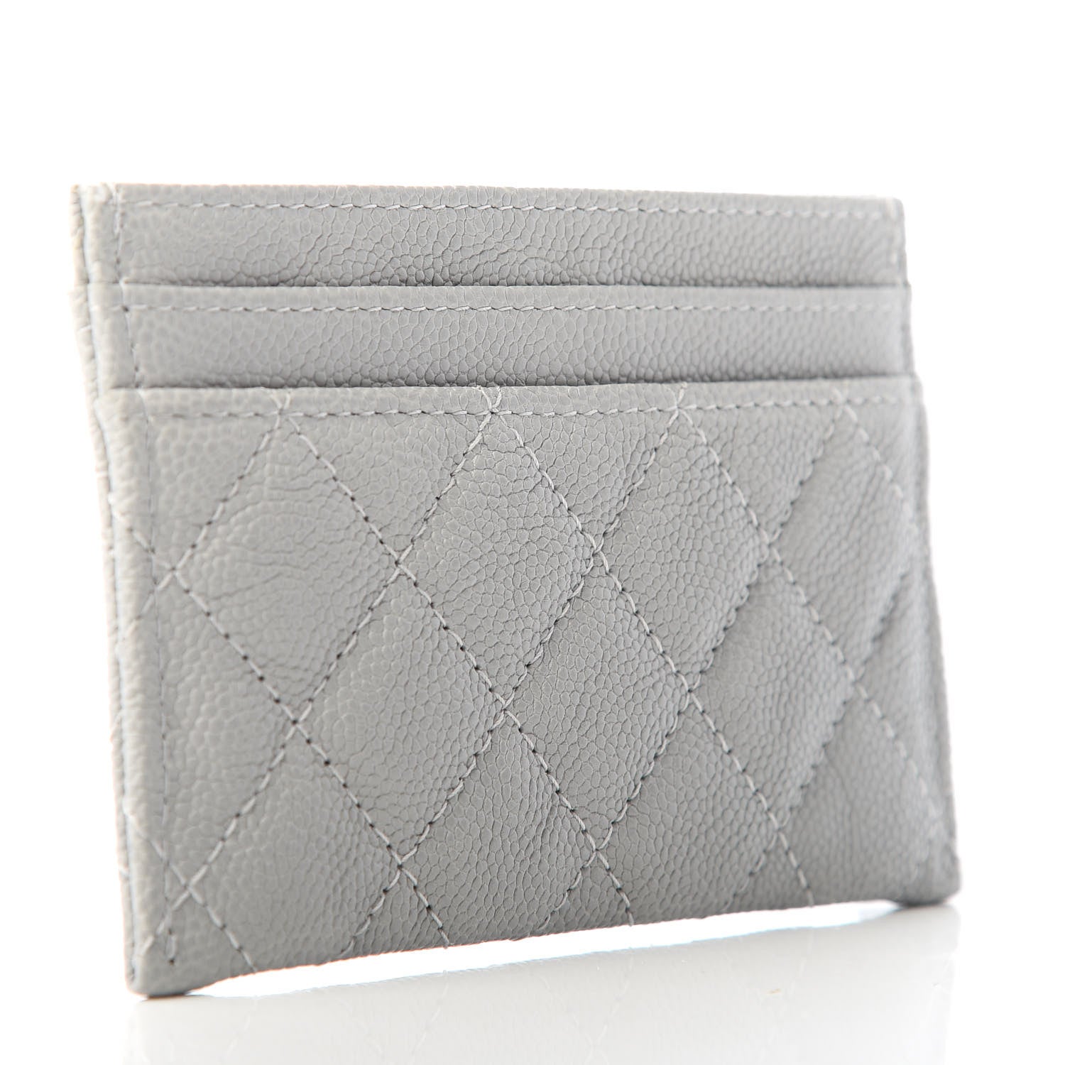 Chanel Caviar Quilted Boy Card Holder Grey 3 of 8