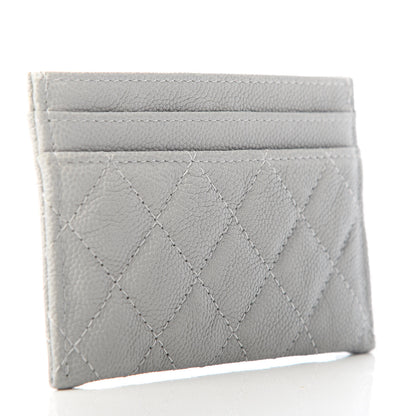 Chanel Caviar Quilted Boy Card Holder Grey 3 of 8