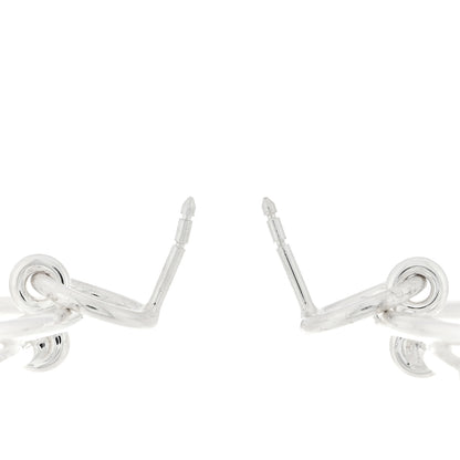Hermes Sterling Silver MM Loop Earrings 5 of 5