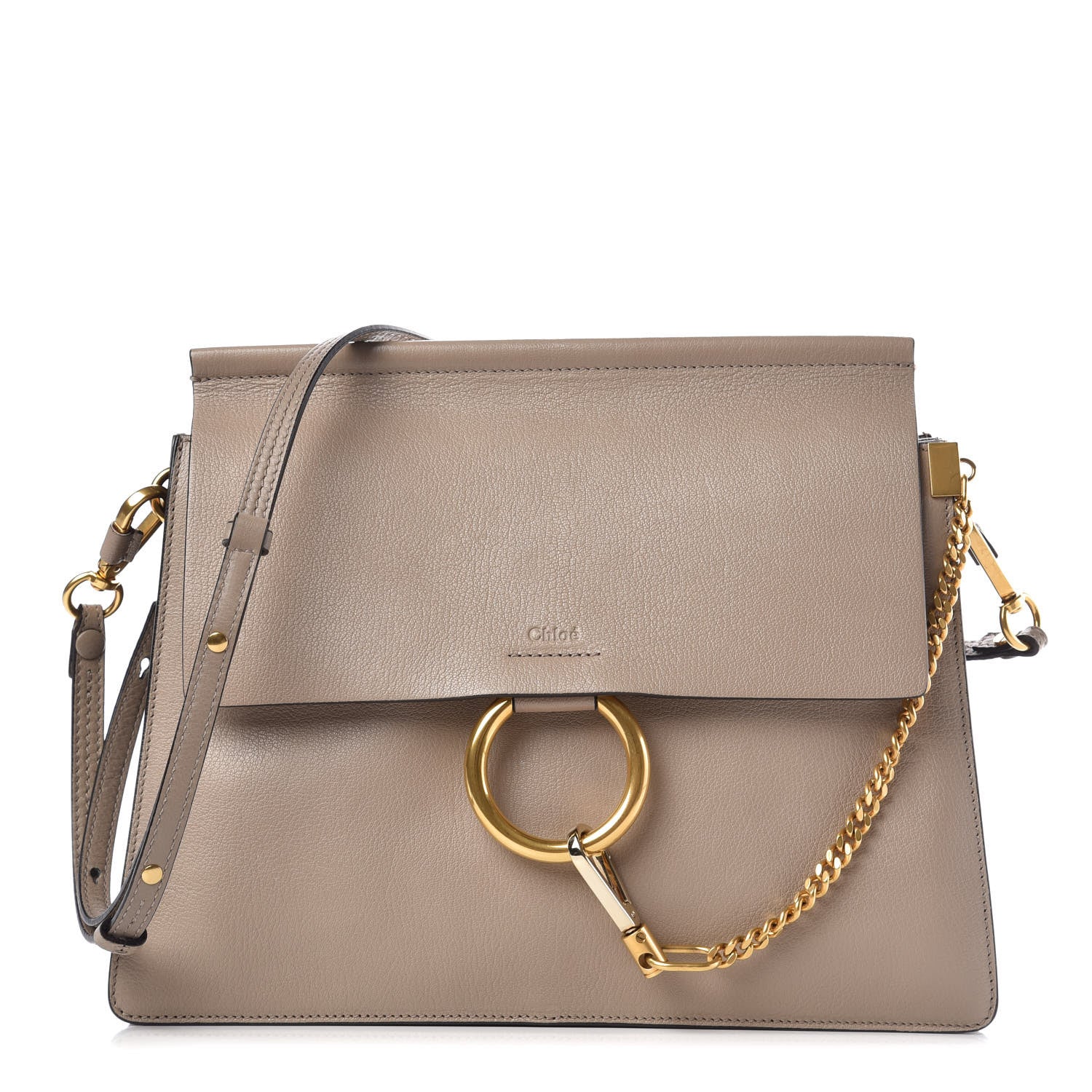 Chloe Calfskin Medium Faye Shoulder Bag Motty Grey 1 of 12