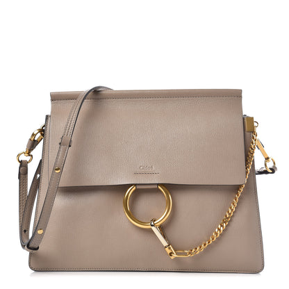 Chloe Calfskin Medium Faye Shoulder Bag Motty Grey 1 of 12
