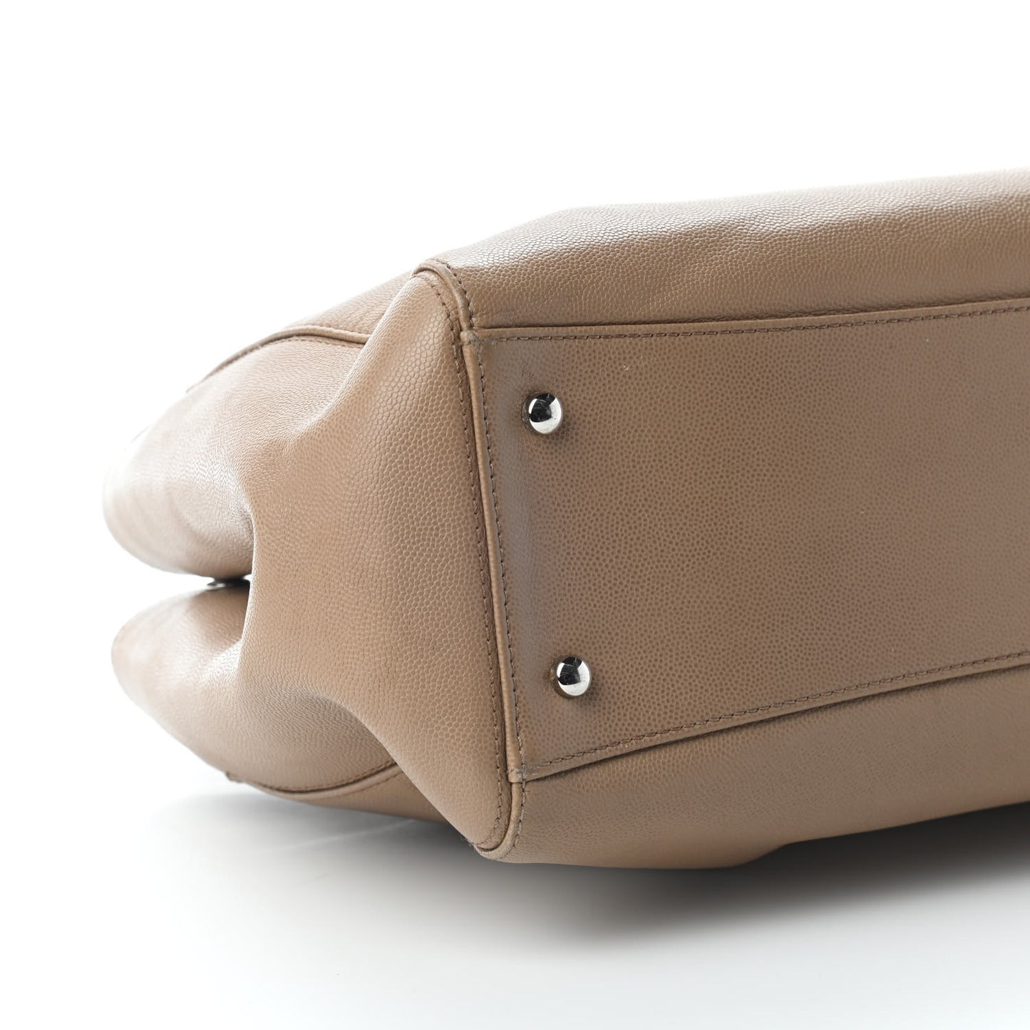 Caviar Medium Cerf Executive Shopper Tote Beige