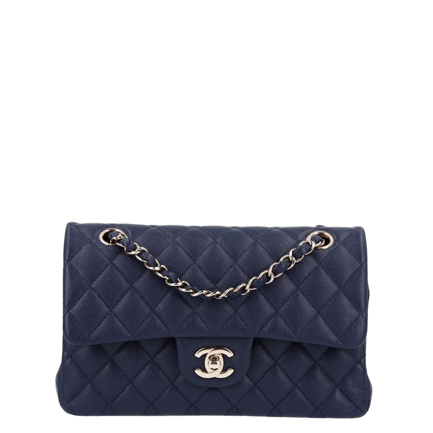 Chanel Caviar Quilted Small Double Flap Navy 1 of 11