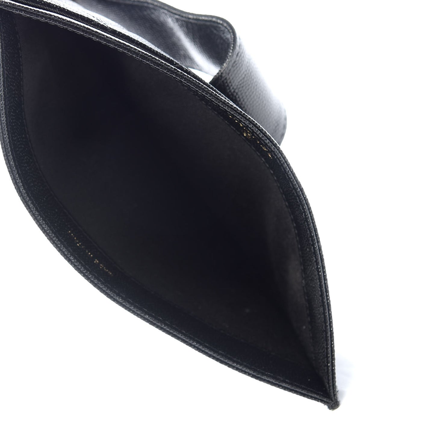 Caviar Quilted CC Strap Pouch Black