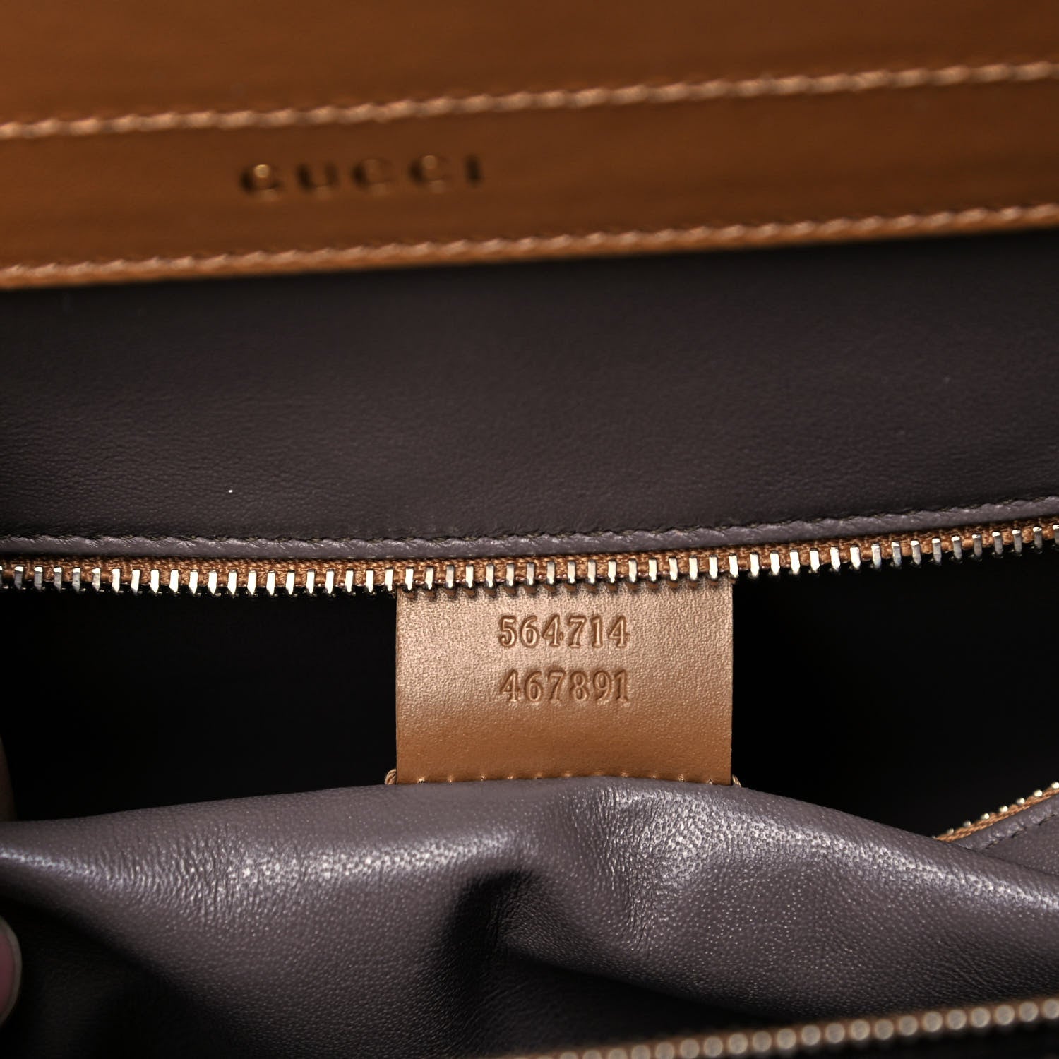 Gucci Smooth Calfskin Medium Zumi Top Handle Bag Friky Taupe 7 of 9
