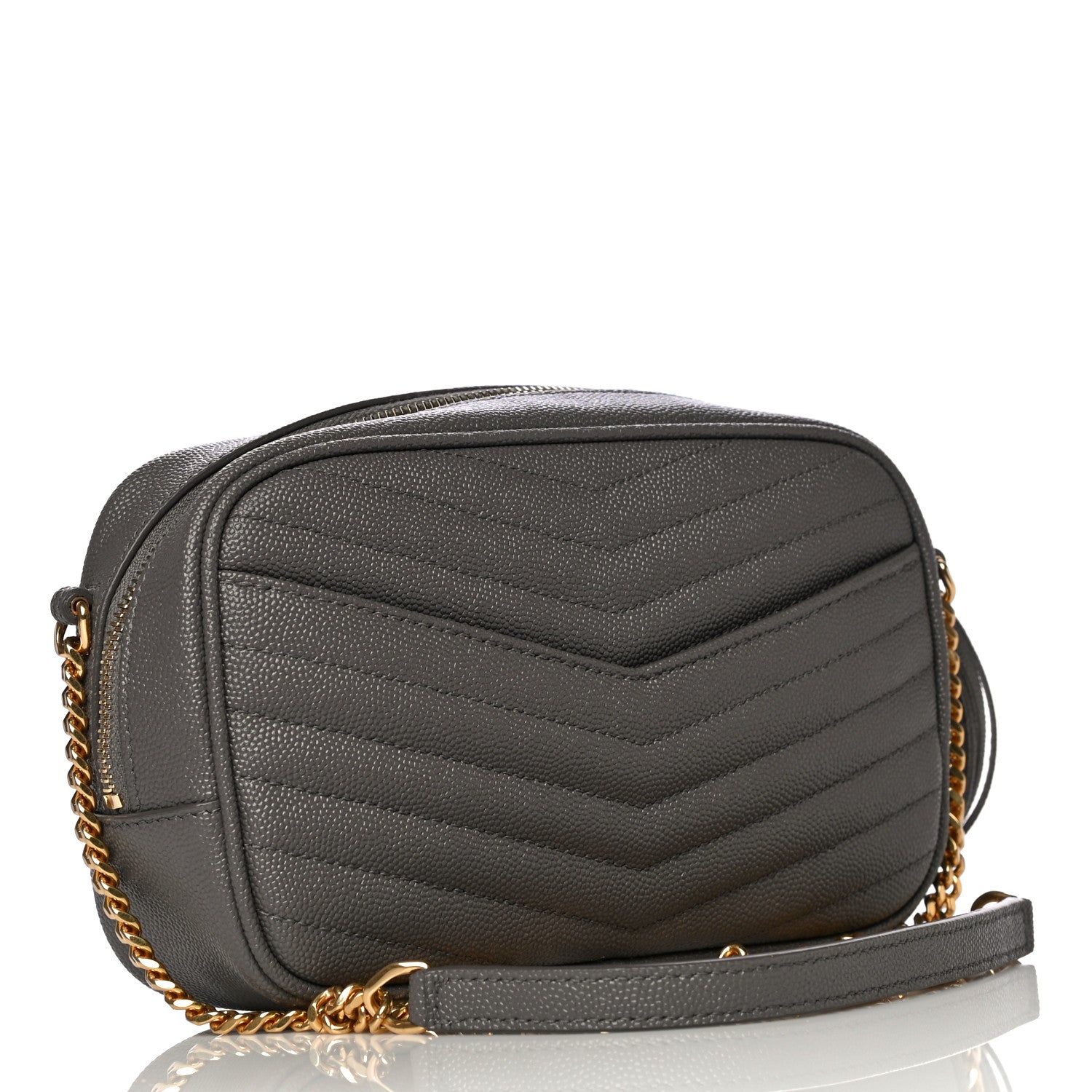 Saint Laurent Grain De Poudre Matelasse Monogram Mini Lou Camera Bag Fog 2 of 9