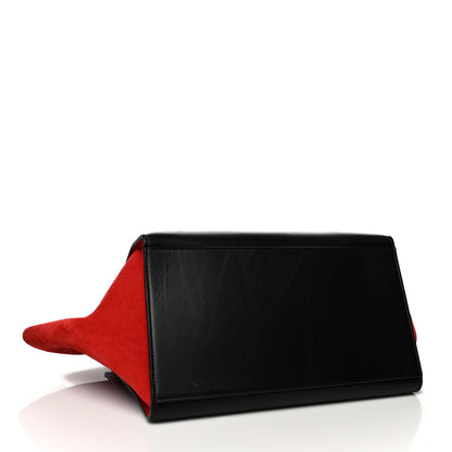 Celine Bullhide Calfskin Medium Tri-Color Trapeze Carmin 4 of 14