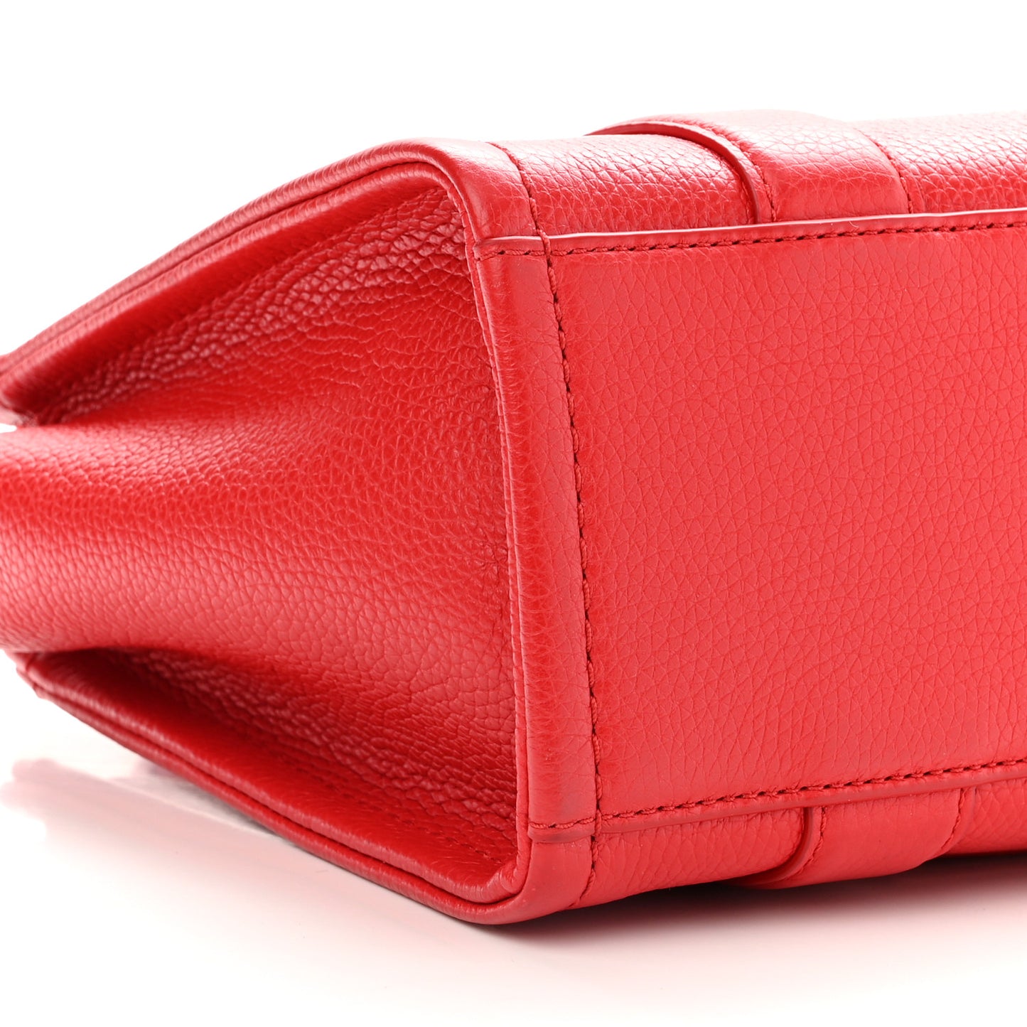 Grained Calfskin Small The Tote Bag Red