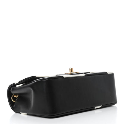 Chanel Lambskin Geometric Patchwork Mini Flap Black White 3 of 4