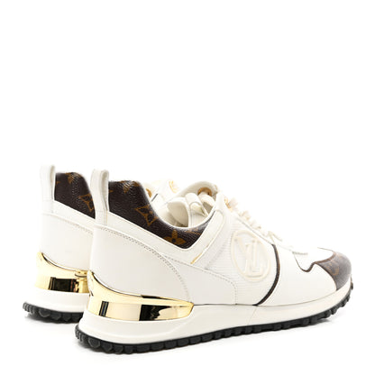 Louis Vuitton Calfskin Monogram Run Away Sneakers 37.5 White 4 of 8