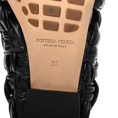 Bottega Veneta Shiny Nappa Intrecciato The Board Flat Sandals 36 Black 6 of 7
